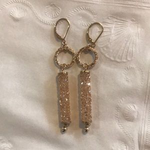 Unique earrings goldfield ,crestal Swarovski